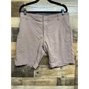 Kuhl Renegade Mens Shorts Brown Hiking Outdoor Stretch Flat Front 9 Inseam